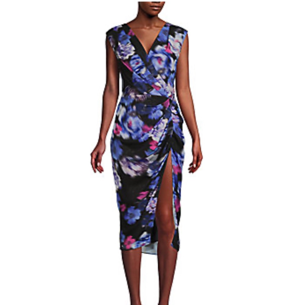 Amanda Uprichard Roma Draped Midi Sheath Dress NWT